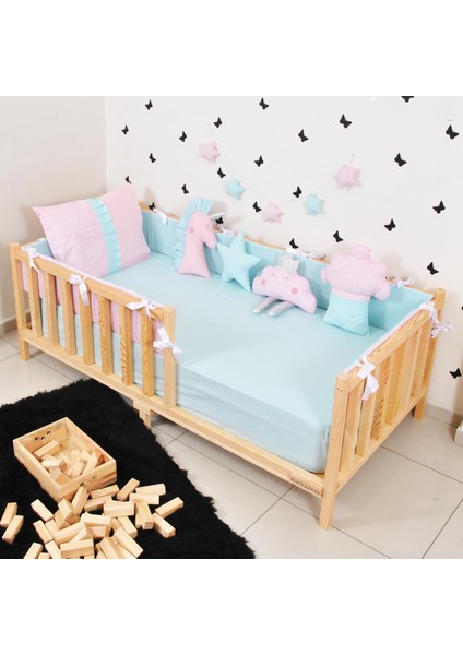 Montessori Yatak Çocuk Doğal Çam 90X190 Karyola Nil fırsatları