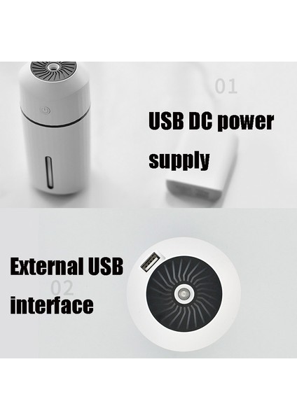 Mini USB Renkli Gece Lambası Ev Araba Nemlendirici Eklenti Tipi Beyaz (Yurt Dışından) modelleri