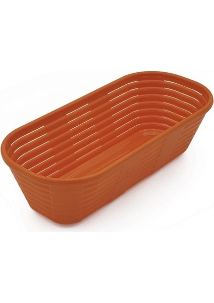 Oval Turuncu Bambu Tipi Ekmek Mayalama Sepeti 30 x 13.5 x 8.5 cm