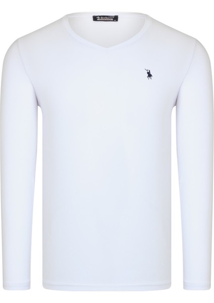 Beşli Set T8587 Dewberry V Yaka Erkek Sweatshirt-Siyah-Lacivert-Beyaz-Bordo-Antrasit fiyatları