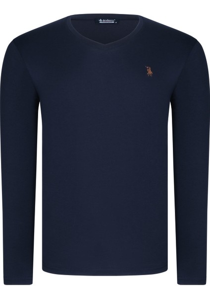 Beşli Set T8587 Dewberry V Yaka Erkek Sweatshirt-Siyah-Lacivert-Beyaz-Bordo-Antrasit modelleri