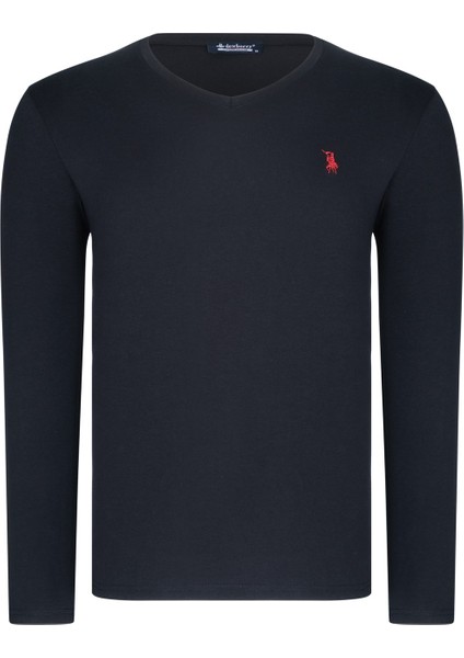 Beşli Set T8587 Dewberry V Yaka Erkek Sweatshirt-Siyah-Lacivert-Beyaz-Bordo-Antrasit indirimleri
