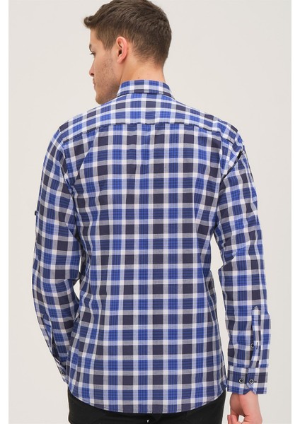 G743 Dewberry Erkek Gömlek-Lacivert- Sax fiyatları