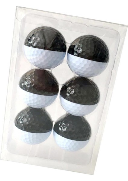 6 Parça Golf Uygulama Topu 42.7mm Kauçuk Çift Katmanlar Golf Eğitim Topu Siyah Beyaz (Yurt Dışından) modelleri