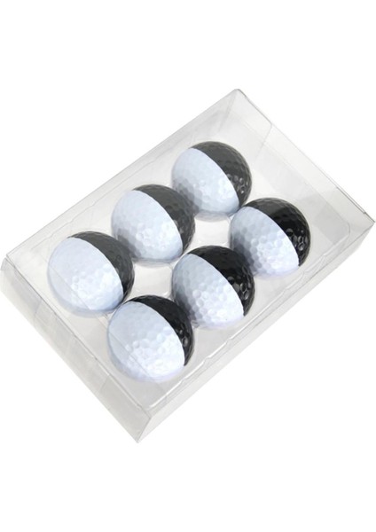 6 Parça Golf Uygulama Topu 42.7mm Kauçuk Çift Katmanlar Golf Eğitim Topu Siyah Beyaz (Yurt Dışından) fırsatları