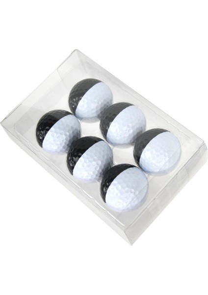 6 Parça Golf Uygulama Topu 42.7mm Kauçuk Çift Katmanlar Golf Eğitim Topu Siyah Beyaz (Yurt Dışından) indirimleri