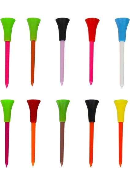 10 Adet Golf Golfçü Tees 2 3/4 2 1/8 Inç Golf Tees Sınır Pin Tee Top Tırnak - 83MM (Yurt Dışından)