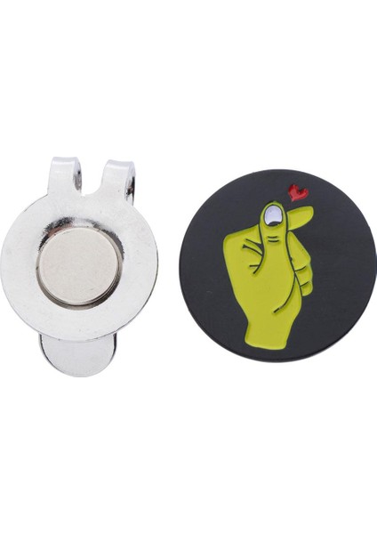 Metal Jest Golf Topu Marker Manyetik Şapka Klip Golf Aksesuarları ile 06 (Yurt Dışından)
