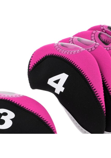 10 Adet / Paket Neopren Golf Kulübü Başkanı Kama Koruyucu Demir Kapakları Siyah + Rosy Kapakları (Yurt Dışından) modelleri