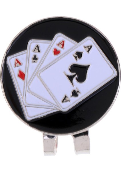 Golf Topu Marker Golf Şapka Klip Golf Sevimli Klip Kart Desen Poker (Yurt Dışından) fiyatları