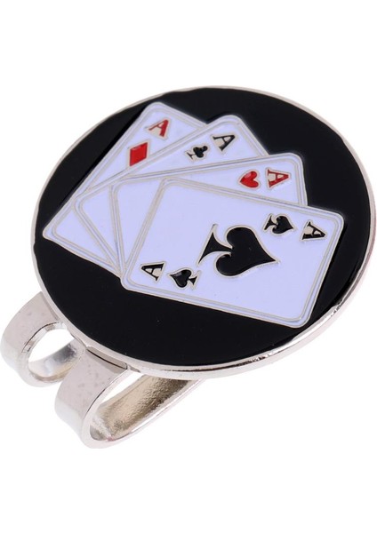 Golf Topu Marker Golf Şapka Klip Golf Sevimli Klip Kart Desen Poker (Yurt Dışından) fırsatları
