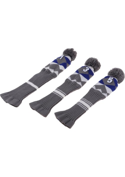 3 Adet / Parça Örgü Ponpon Headcover Golf Sürücüsü Fairway Woods 135 Renk D (Yurt Dışından)