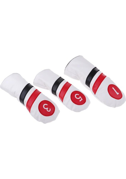 Golf Sürücüsü Kafa Kapağı, 3 Veya 5 Fairway Ormanak Başlıklar 3 Adet Beyaz Set (Yurt Dışından)