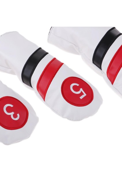 Golf Sürücüsü Kafa Kapağı, 3 Veya 5 Fairway Ormanak Başlıklar 3 Adet Beyaz Set (Yurt Dışından)