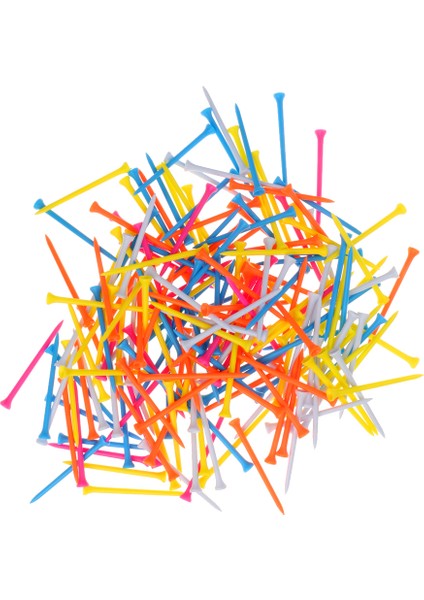200 Plastik Karışık Renk Golf Tees Golf Uygulaması Eğitim Aksesuarları 100MM (Yurt Dışından)