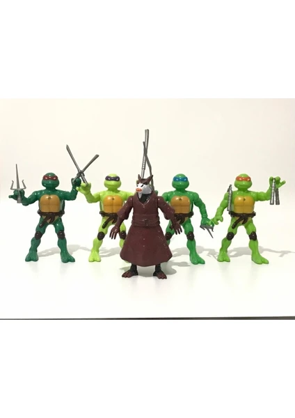 Ürün Sarayı Ninja  Ninja Kaplumbağalar Donatello Leonardo Raphael Mıchelangelo Splinter Usta 5li