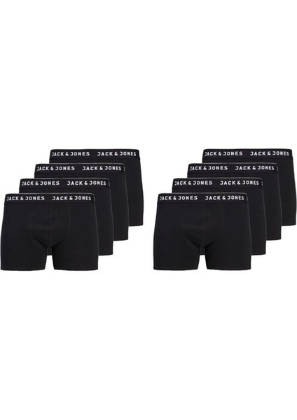 8 Li Paket Siyah Erkek Boxer modelleri
