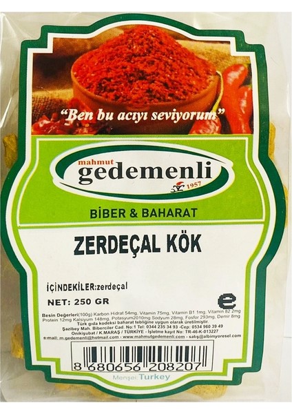 Zerdeçal Kök 250 gr