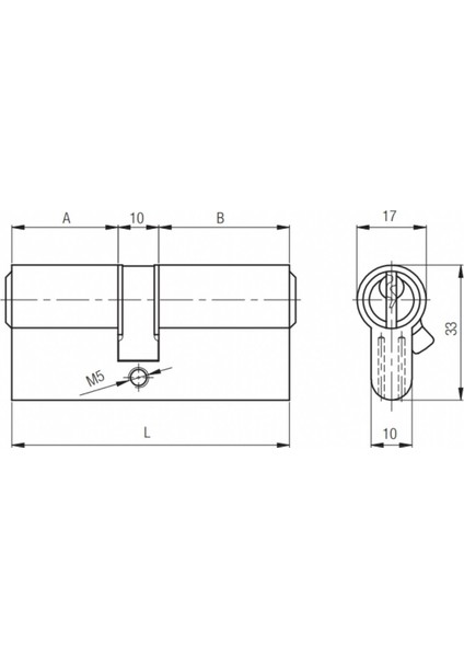 164 Ygs Se Yüksek Güvenlikli Sistem Silindir 68 mm Nikel