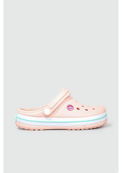 Cross Modeli Pudra Beyaz Su Yeşil Unisex Terlik 0079