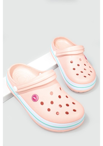 Cross Modeli Pudra Beyaz Su Yeşil Unisex Terlik 0079 modelleri