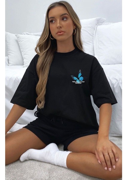 Kelebek Tasarım Spor Şort Takım