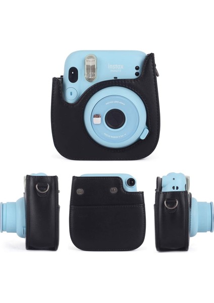 Fujifilm Instax Mini 11 Için Kamera Kılıfı Cep Omuz Askısı ile Pu Deri Çanta (Yurt Dışından)