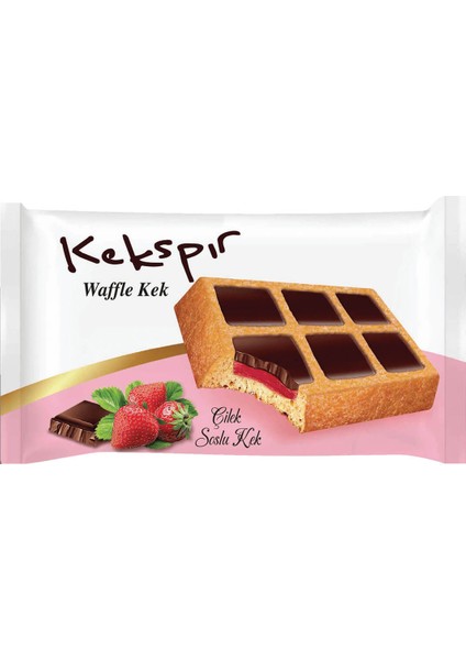Çilekli Waffle 45 gr