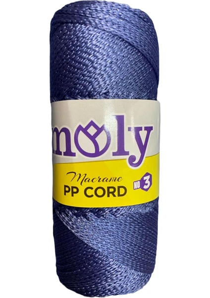 Pp Cord Polyester Makrome İp No:3 100GR Havacı Mavi