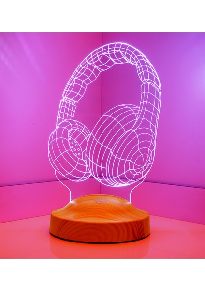 Müzisyen Hediyesi Kişiye Özel 3D Kulaklık Led Lamba fırsatları