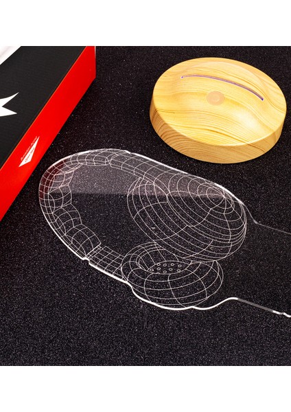 Müzisyen Hediyesi Kişiye Özel 3D Kulaklık Led Lamba