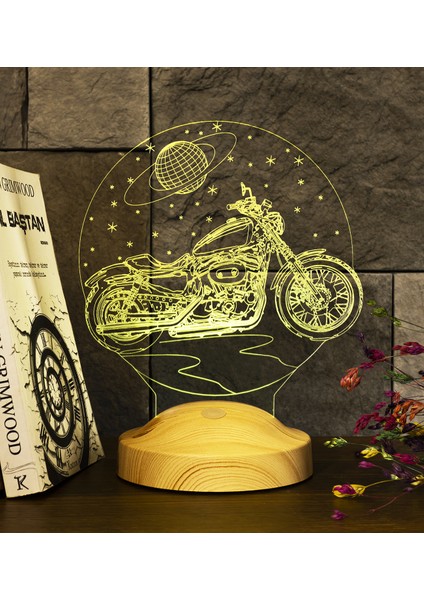 3D Lamba Motorsiklet Chopper