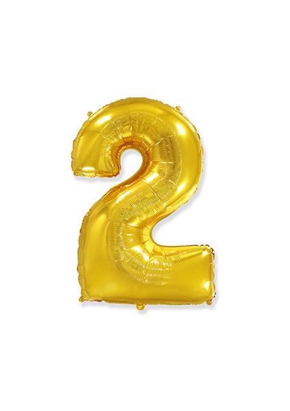Folyo Balon Rakam 2 Altin 32 Inc ( 80 cm )