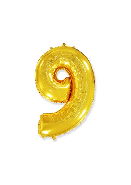 Folyo Balon Rakam 9 Altin 32 Inc ( 80 cm )