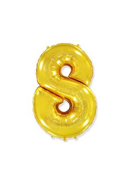 Folyo Balon Rakam 8 Altin 32 Inc ( 80 cm )