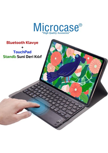 Samsung Tab S8+ Plus T800 Bluetooth Touchpad Klavye+Standlı Kılıf-Bkk2 fiyatları