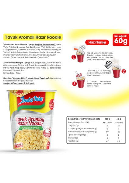 Bardak Tavuklu Noodle 60 Gr