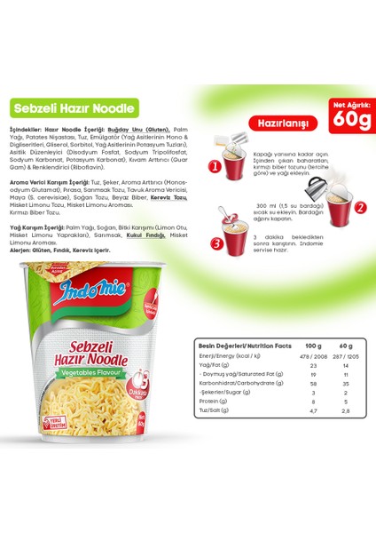 Bardak Sebzeli Hazır Noodle