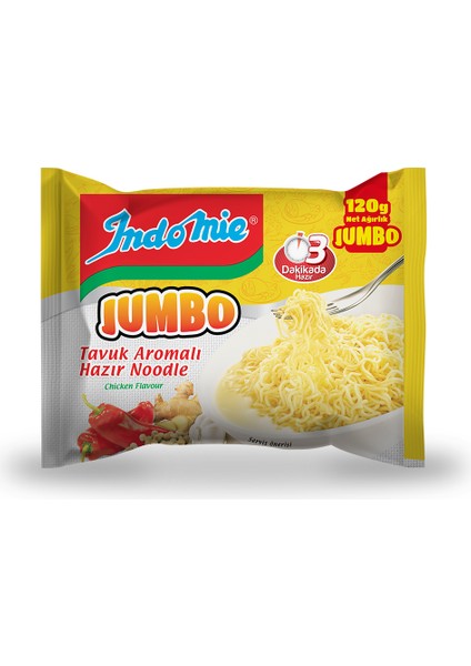 Indomıe Jumbo Tavuk Aromalı Hazır Noodle 120 Gr