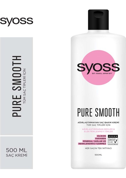 Pure Ağırlaştırmayan Saç Kremı 500Ml Saç Bakım Saç Kremi