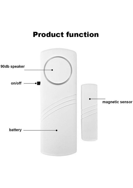 Yl-333 Wireless Door Window Alarm Beyaz (Yurt Dışından)