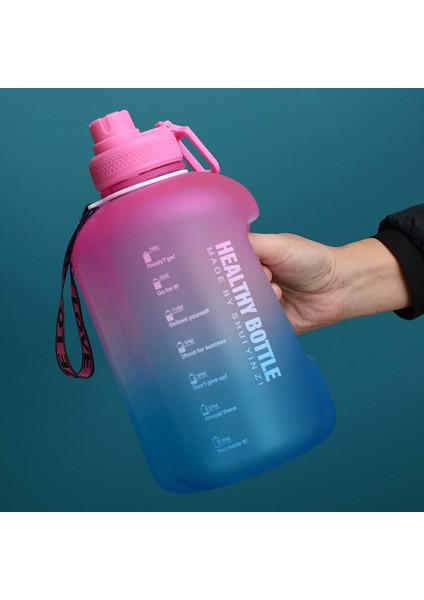 Yuekeda 2.2L Spor Ve Fitness Saman Büyük Su Şişesi Degrade Gül Kırmızı Mavi (Yurt Dışından) fiyatları