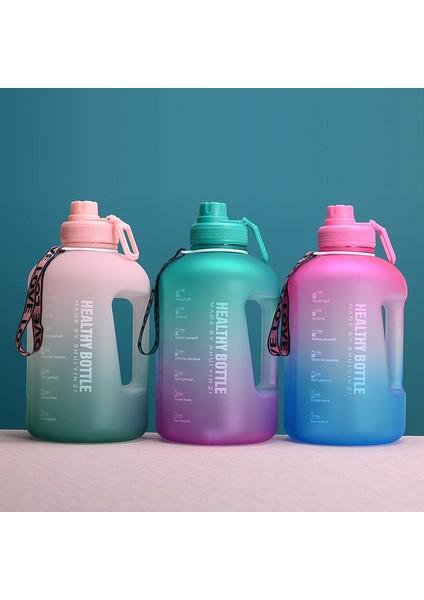 Yuekeda 2.2L Spor Ve Fitness Saman Büyük Su Şişesi Degrade Gül Kırmızı Mavi (Yurt Dışından) modelleri