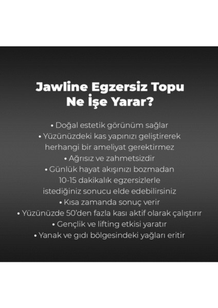 Jawline Çene Egzersiz Topu Başlangıç ve Orta Seviye