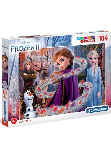 104 Parça Puzzle Simli Frozen