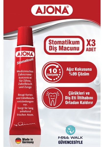Stomaticum Diş Macunu 25Mlx3 Adet