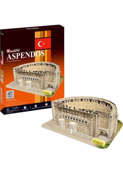 Cubic Fun 3D 47 Parça Puzzle Aspendos