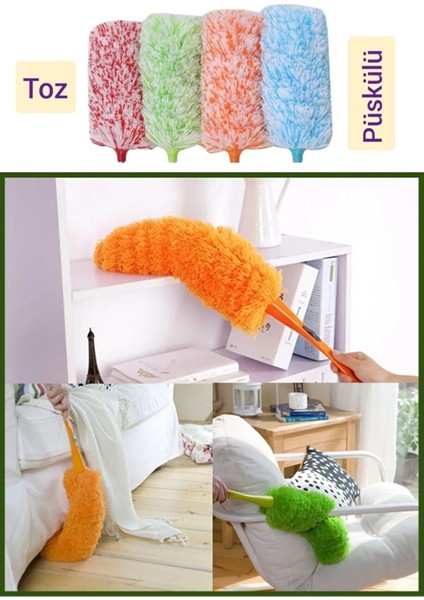Mikrofiber Manyetik Anti-Statik Bükülebilen Toz Alma Püskülü
