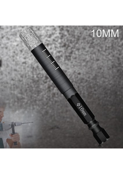 Elmas Kuru Matkap Ucu Seti Güç Aracı Aksesuarları Taş Porselen Granit Için 10MM(Yurt Dışından)