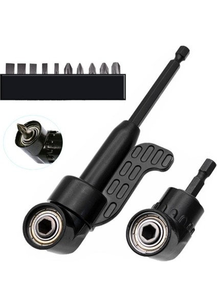 Siyah Matkap Ucu Tutucu Uzatma Manyetik Bit Matkap Eki 1/4 Hex Shank 150G
